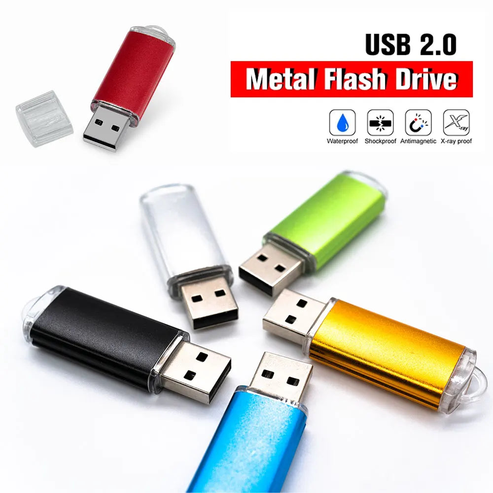 Metal USB 2.0 Flash Drive 4GB–128GB | Plug-and-Play USB Flash Drive PRIMED