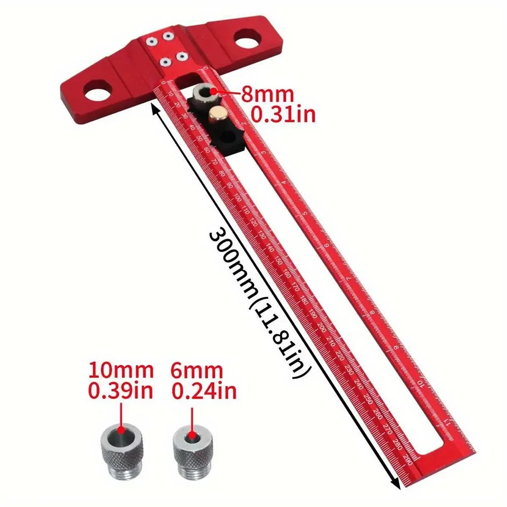 T-Square Woodworking Scriber Ruler – Aluminum 300/500mm Woodworking Scriber Ruler PRIMED