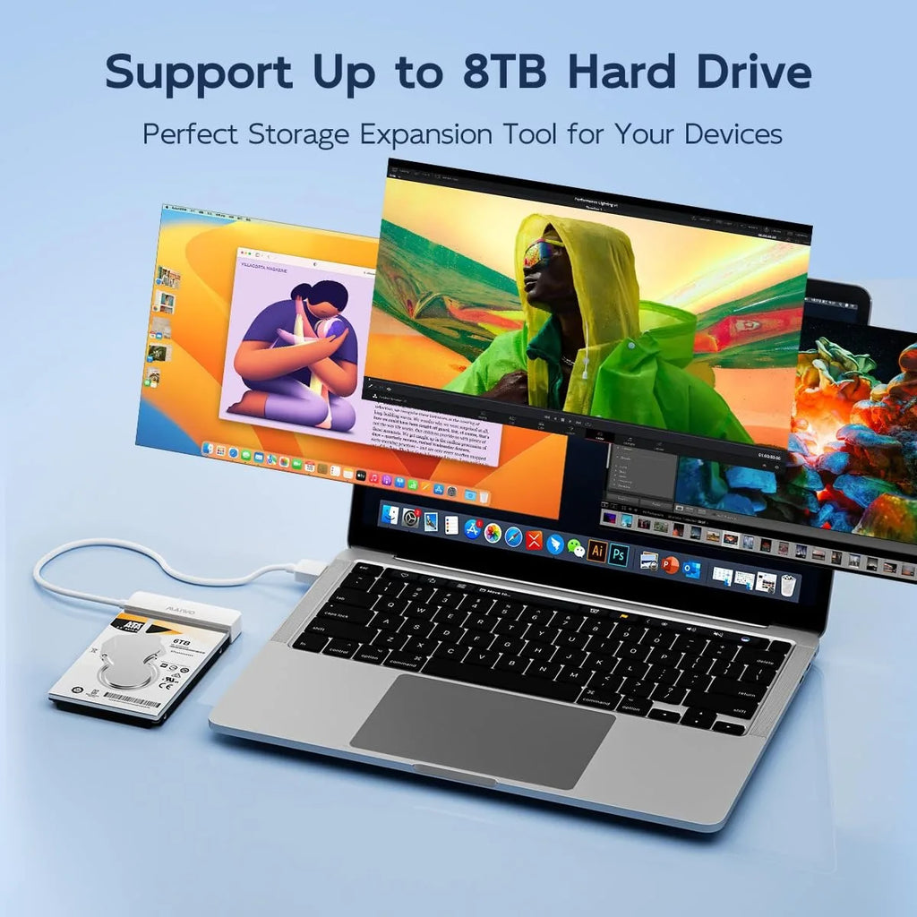 MAIWO SATA to USB 3.0 Cable for 2.5" HDD & SSD | 8TB SATA USB Adapter PRIMED