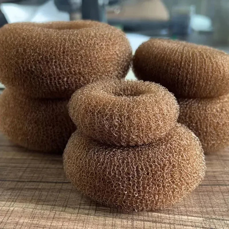 Hair Bun Donut Foam Sponge Ring Styling Tool – Women & Girls Hair Bun Styling Tool PRIMED Light coffee -M