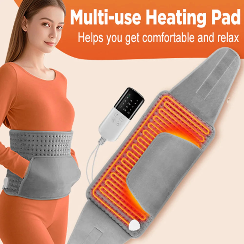 10-Gear Electric Heating Pad Belt – Waist, Back & Hand Warmer