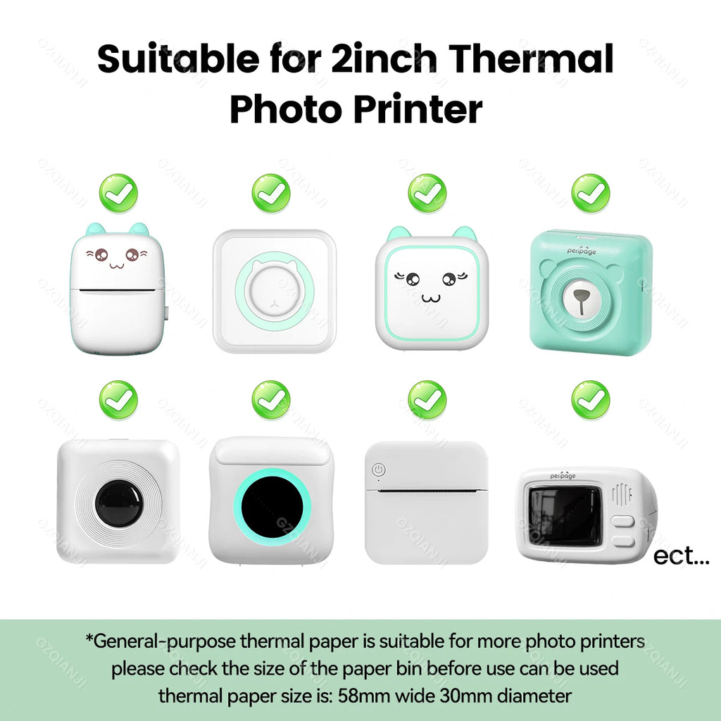 Translucent 58mm Thermal Sticker Paper Rolls 57x30mm | Mini Printer Thermal Sticker Paper PRIMED