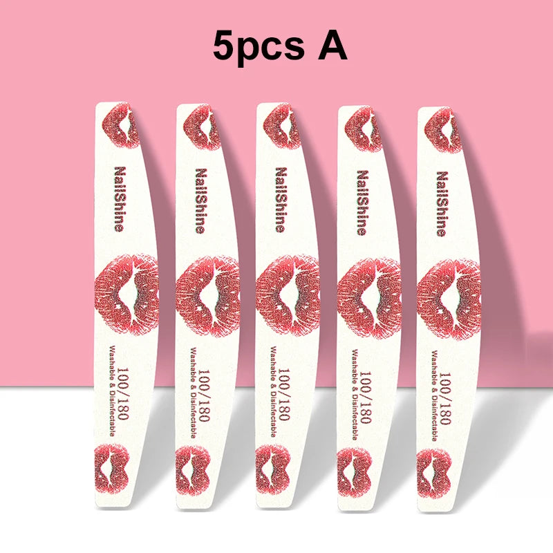 Professional Nail Files 100/180 Grit Buffer Block – 3/5/10 Pack