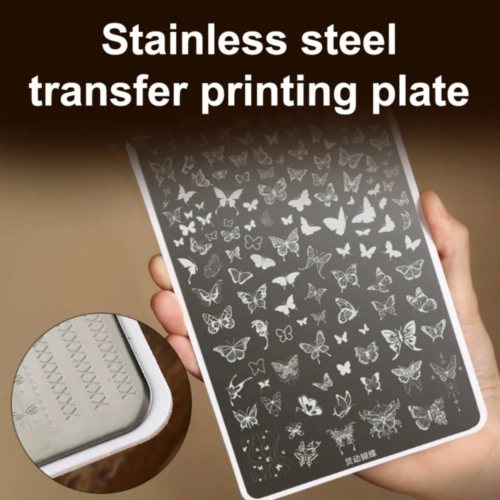 Nail Stamping Plates – Bowknot, Flower, Butterfly & Snowflake