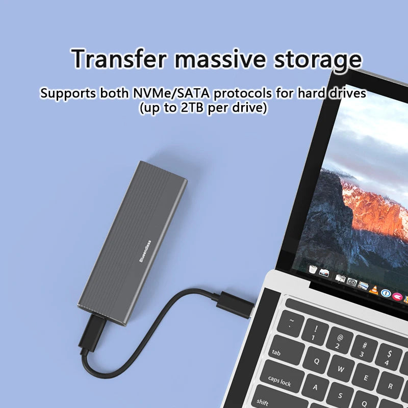 UTHAI NVMe SSD Enclosure Dual Protocol USB-C 10Gbps | 8TB