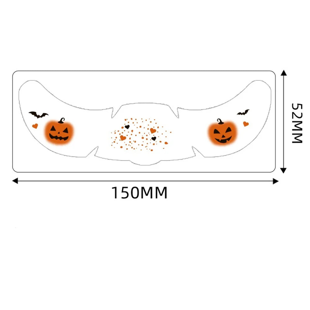 Halloween Glow Temporary Face Tattoo Sticker – Waterproof Decal Temporary Tattoo Sticker PRIMED Style 2