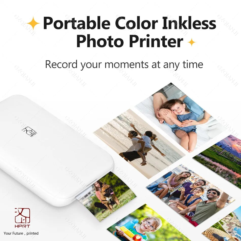 HPRT MT53 Portable Bluetooth Zink Photo Printer 2x3 Inch Pocket Photo Printer PRIMED