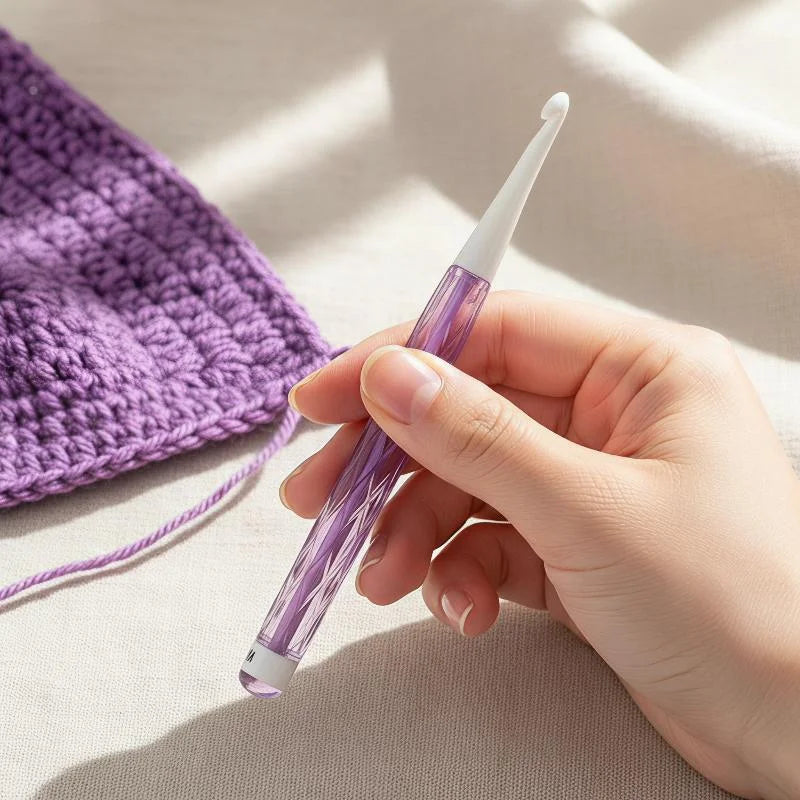 Ergonomic Crochet Hook Set 8 Sizes 2mm–6mm | ABS DIY Kit