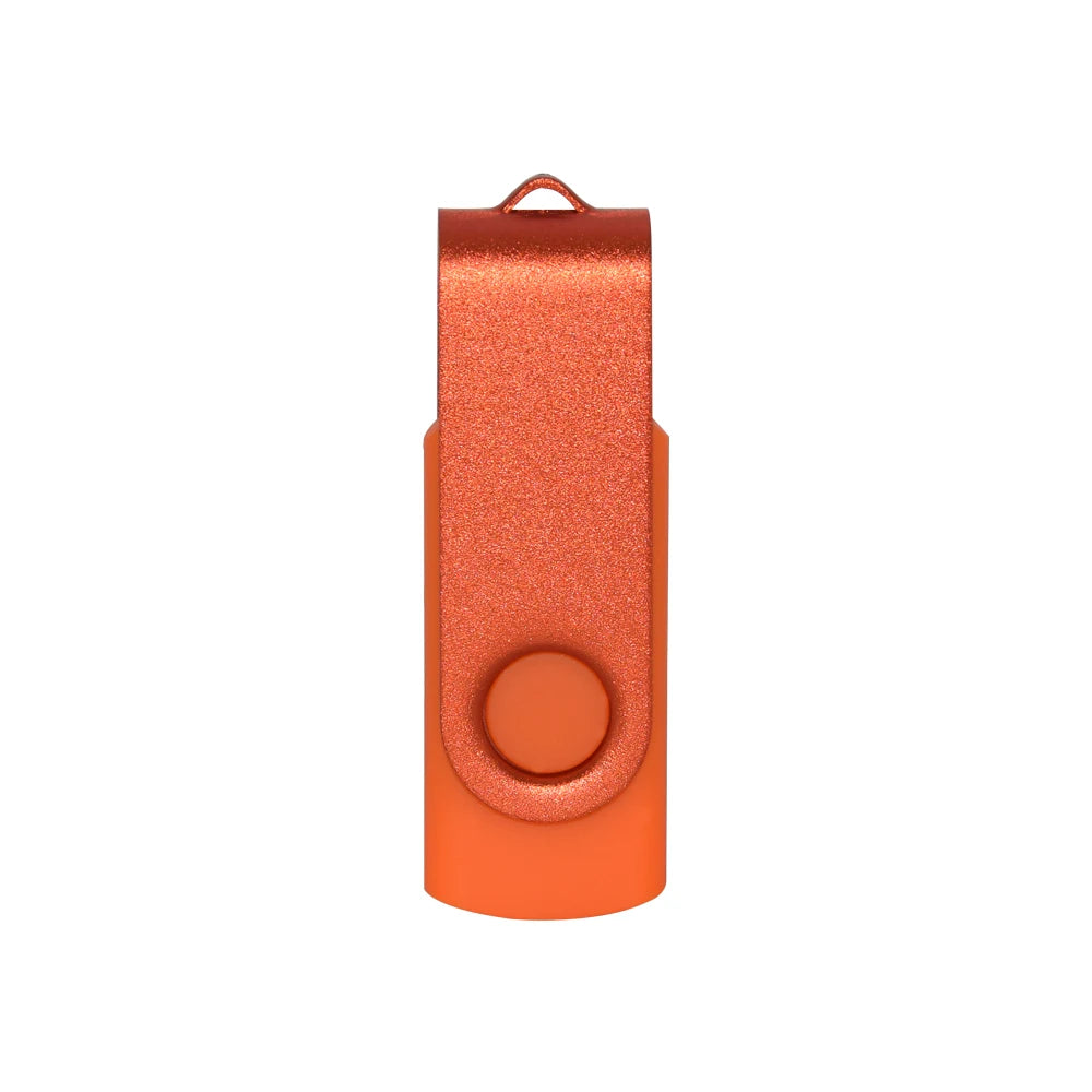 64GB Metal USB Flash Drive | Custom Logo Pen Drive USB Flash Drive PRIMED 64 GB Orange