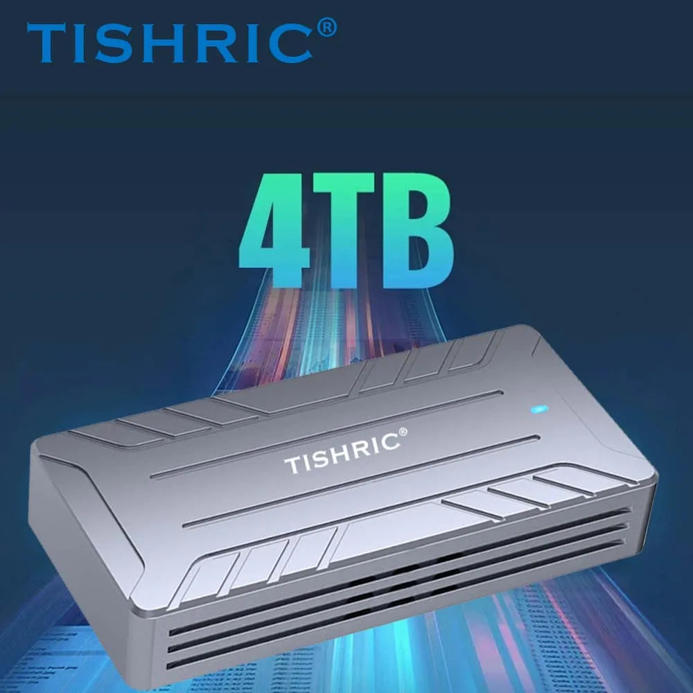 TISHRIC 40Gbps USB 4.0 M.2 NVMe SSD Enclosure – Aluminum NVMe SSD Enclosure PRIMED