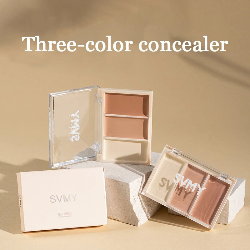 Tri-Color Cream Concealer – Full Coverage, Oil Control