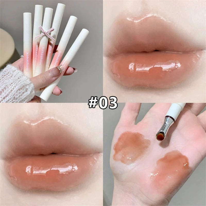 Mirror Watery Lip Gloss – Hydrating Jelly Tint Shiny Nude Lip Gloss PRIMED 03