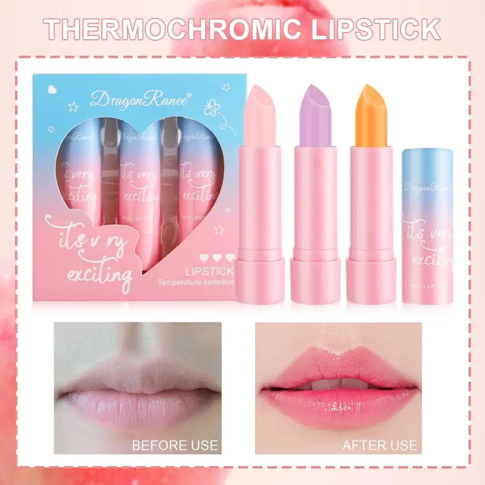 Dragon Ranee 3-Piece Moisturizing Color-Change Lipstick Set Lipstick Set PRIMED
