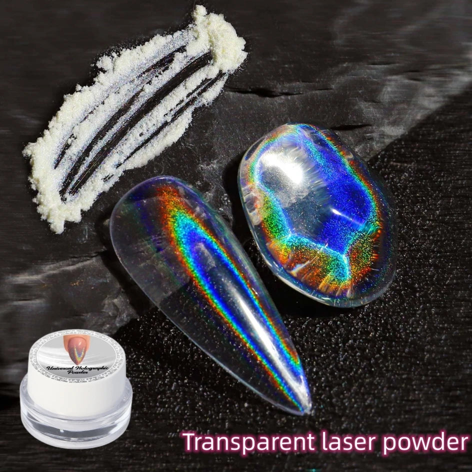 Holographic Nail Glitter Powder – Chrome Mirror Pigment Dust
