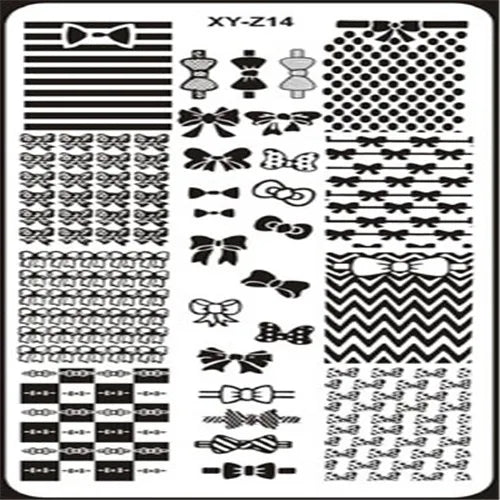 MAFANAILS Nail Art Stamping Plate – Multi-Design Stencil XY-Z Nail Stamping Plate PRIMED 14