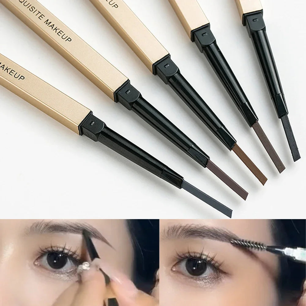 Ultra Fine Triangle Eyebrow Pencil – Double Head with Brush Eyebrow Pencil PRIMED