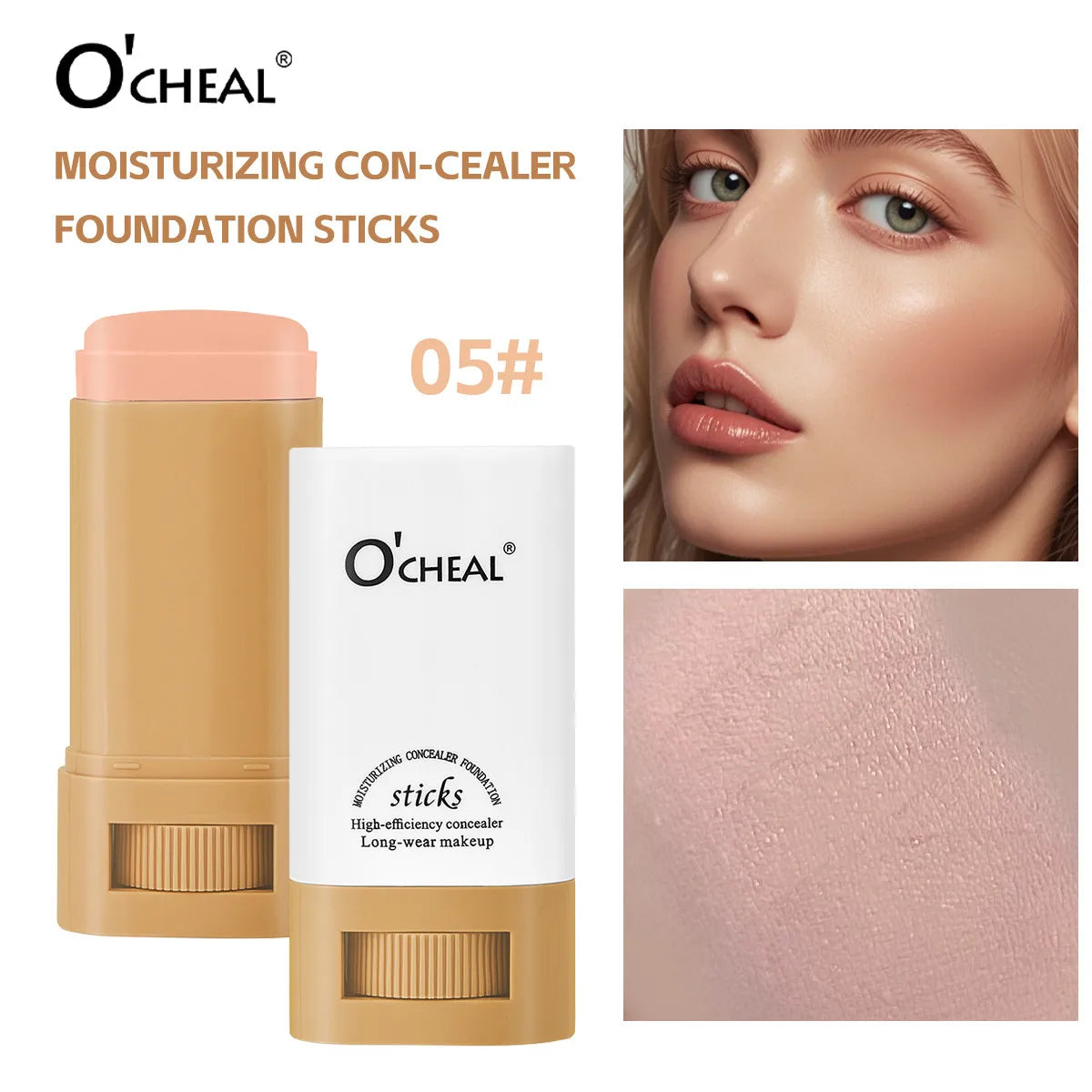 OCHEAL Waterproof Concealer Foundation Stick – Brightening