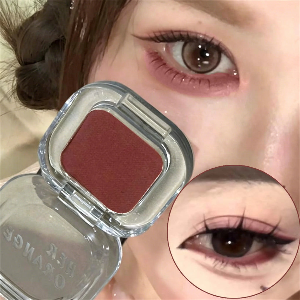 Red Brown Shimmer Matte Eyeshadow | Multifunctional Single Pan Eyeshadow Palette PRIMED