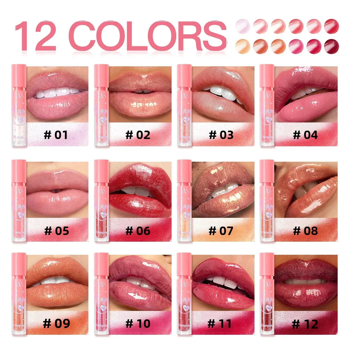 SAS Pearlescent Plumping Lip Gloss – Glitter Glaze Lipstick