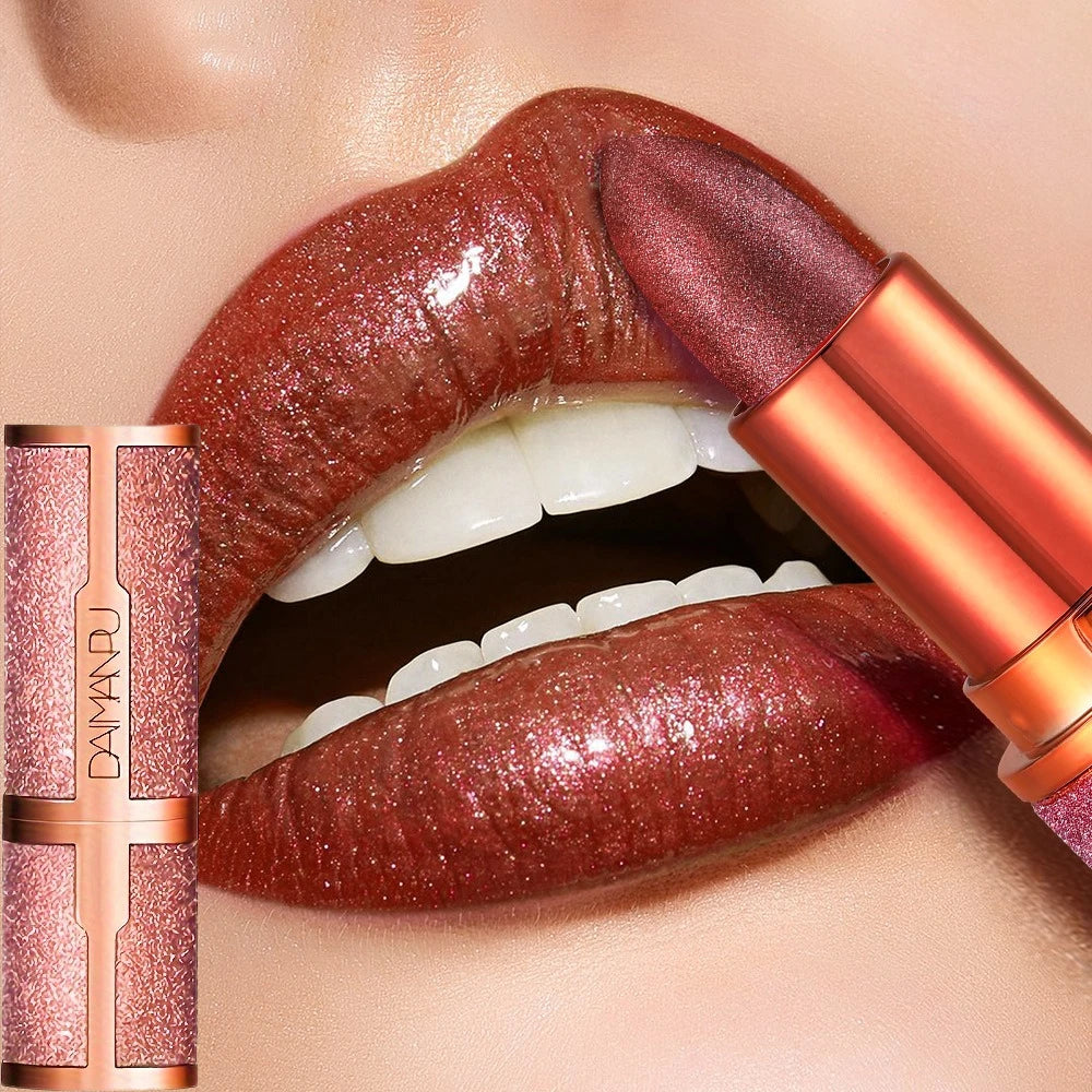 Rose Smoke Velvet Matte Shimmer Lipstick – Long-Lasting