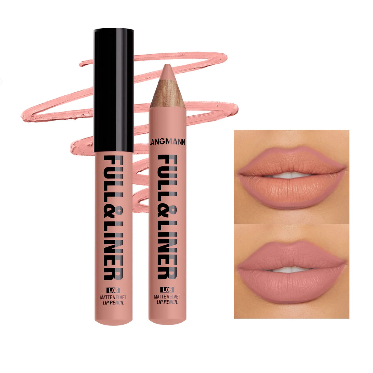 Wooden Matte Lip Liner Pencil – 12 Velvet Nude Shades