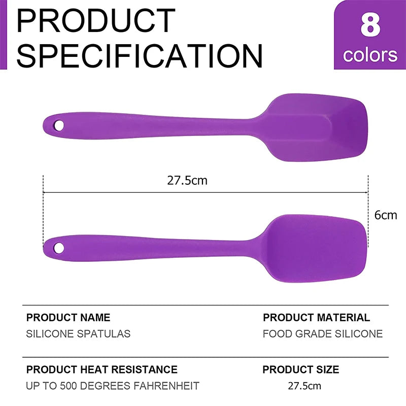 LMETJMA 28cm Silicone Spoonula – Heat-Resistant Flexible Spatula Silicone Spatula PRIMED