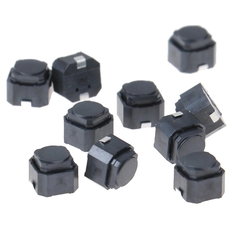 10Pcs SMD Silent Tact Switch Silicone Touch Button 6x6x5mm Tactile Switch PRIMED