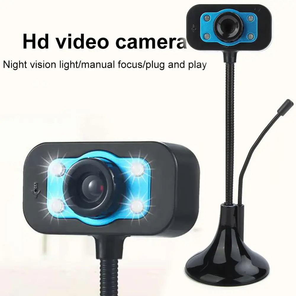 USB Night Vision Webcam with Mic – 8MP HD for Laptop & PC USB Webcam PRIMED