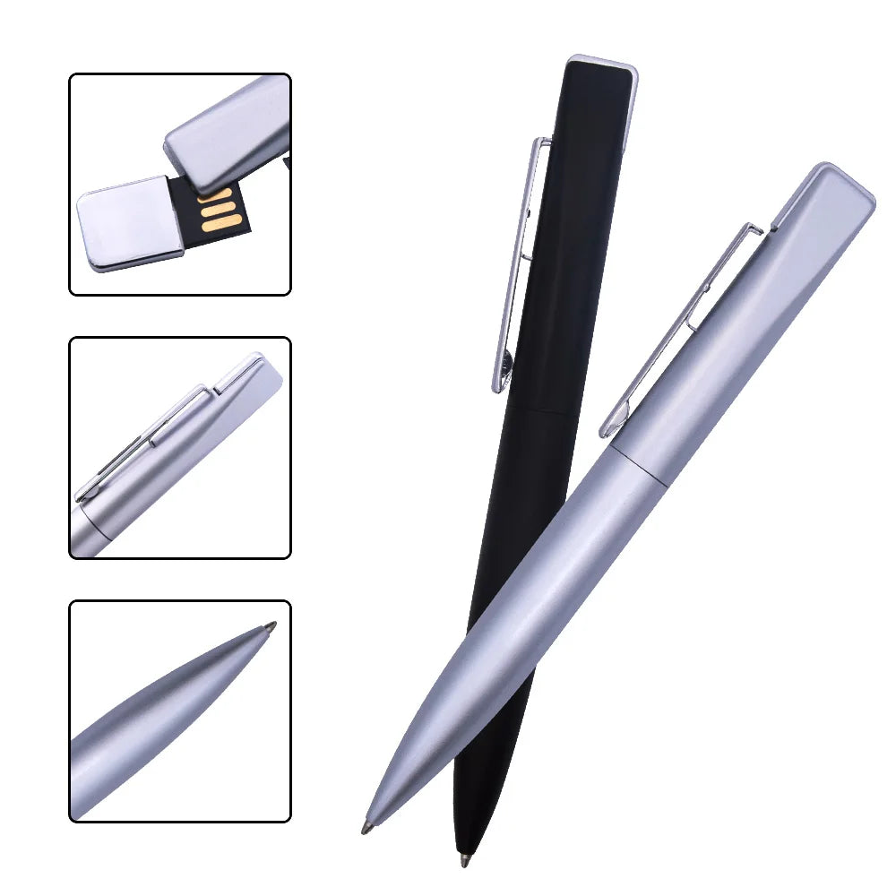 Ballpoint Pen USB Flash Drive 8–64GB | Metal Memory Stick Gift USB Flash Drive Pen PRIMED