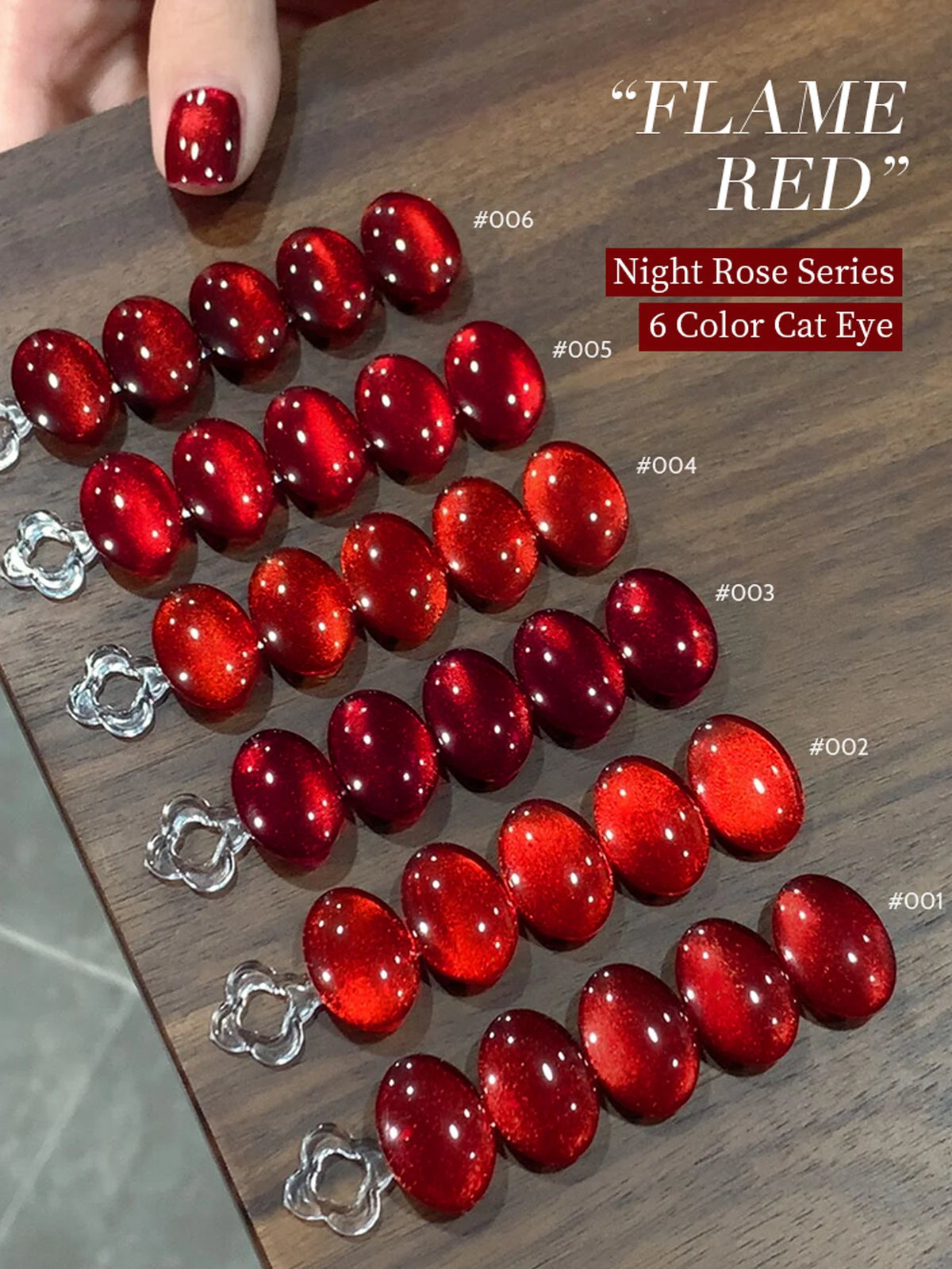 Cat Eye Magnetic Gel Nail Polish 16ml – Wine Red & Rose Red