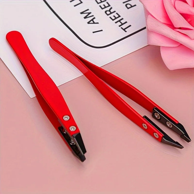 Zirconia Ceramic Slant Tip Tweezers – Eyebrow & Lash