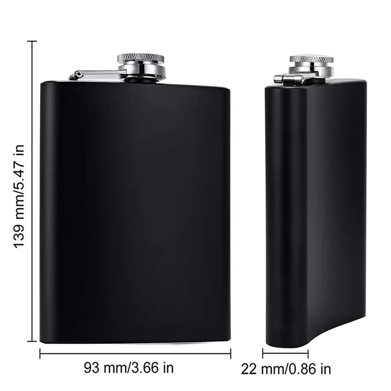 Stainless Steel Hip Flask Set 6/7/8oz – Leakproof & Funnel Hip Flask Set PRIMED