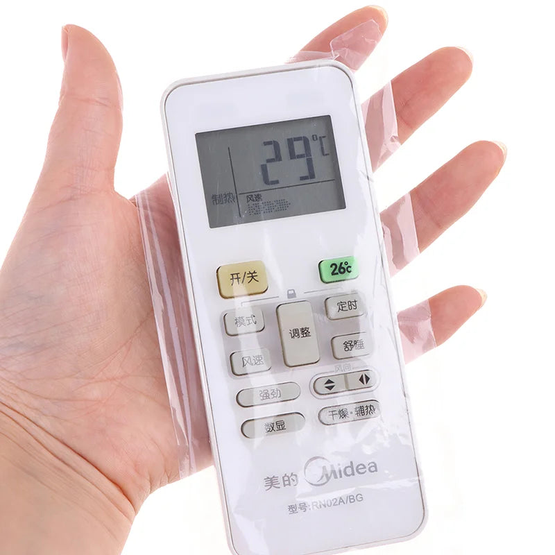 100-Pack Transparent Shrink Film Remote Control Covers PVC Remote Control Cover PRIMED