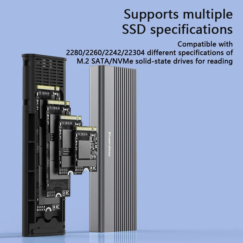 UTHAI NVMe SSD Enclosure Dual Protocol USB-C 10Gbps | 8TB SSD Enclosure PRIMED