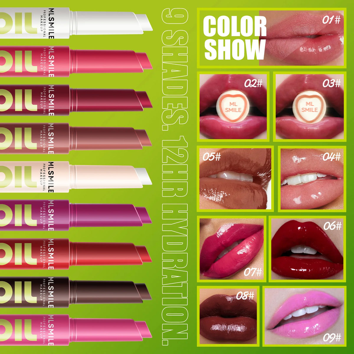 MLSMILE Jelly Mirror Lipstick Pen – Hydrating Lip Gloss Tint Lip Gloss Lipstick PRIMED