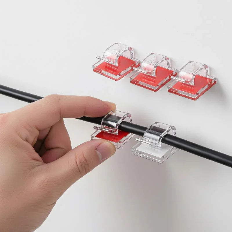 20-Pack Self-Adhesive Cable Organizer Clips for Desk & Wall Cable Management Clips PRIMED