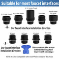 3-Function Kitchen Faucet Sprayer Head Replacement – 9 Nozzles Faucet Sprayer Head PRIMED 04