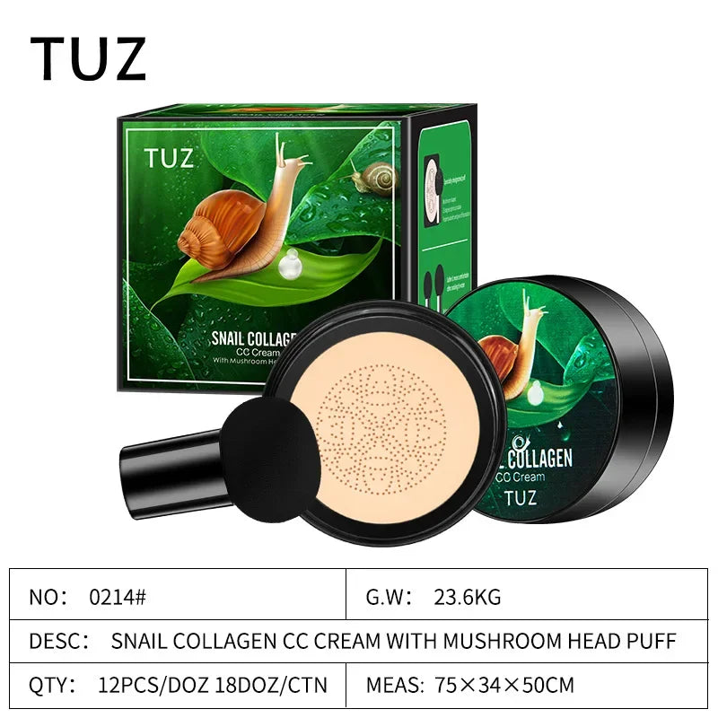 Snail Collagen BB Cream Air Cushion Foundation CC Concealer
