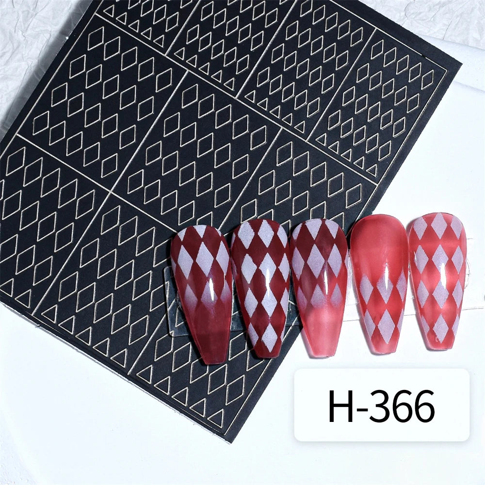 Nail Art Stencils & French Manicure Spray Templates