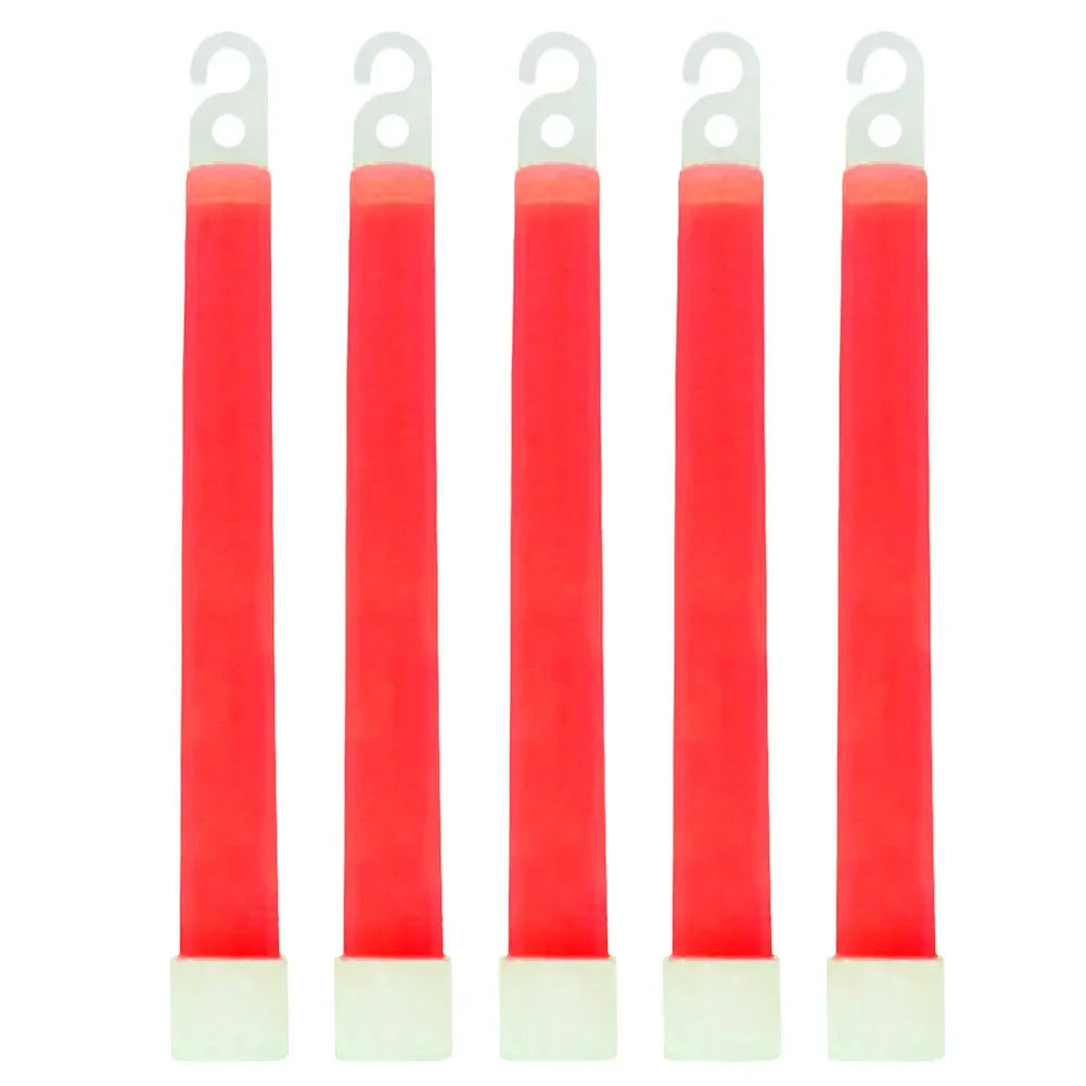 LED Glow Sticks 1/5/10 Pack – Camping, Party & Emergency Glow Light Sticks PRIMED 5PCS Red