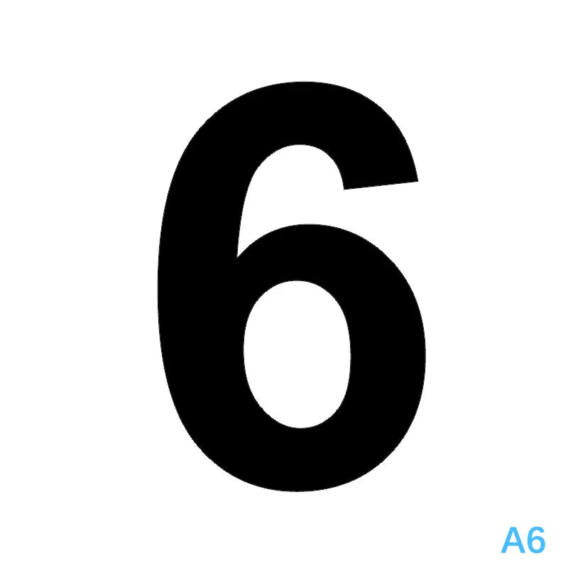 Large 6.9" Self-Adhesive Number Sticker – Bins, Mailboxes & Doors