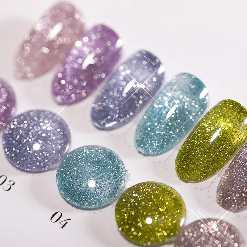 Diamond Glitter Gel Polish – Holographic UV LED Nail Gel 15ml