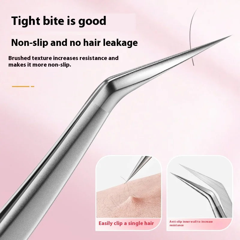 Stainless Steel Lash Extension Tweezer – Anti-Static Matte