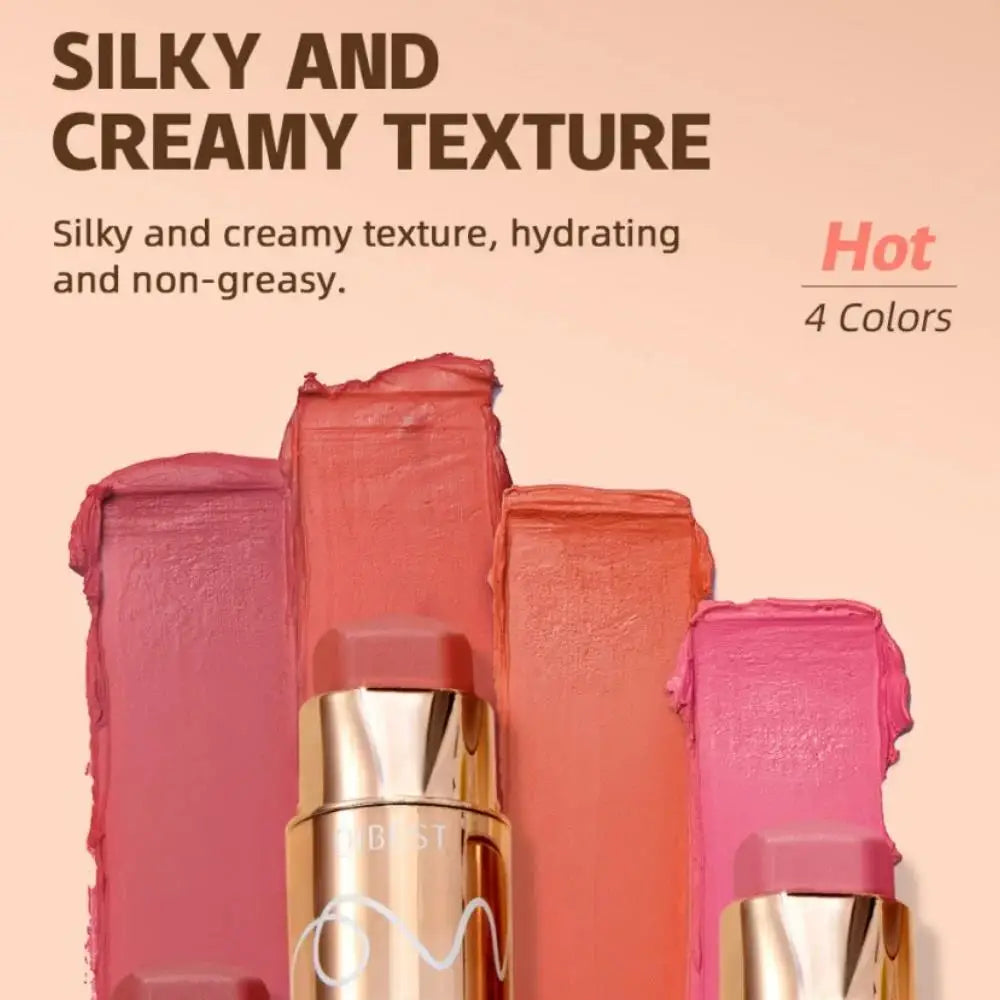 QiBest 6-Color Cream Blush Stick – Waterproof & Long-Lasting Cream Blush Stick PRIMED
