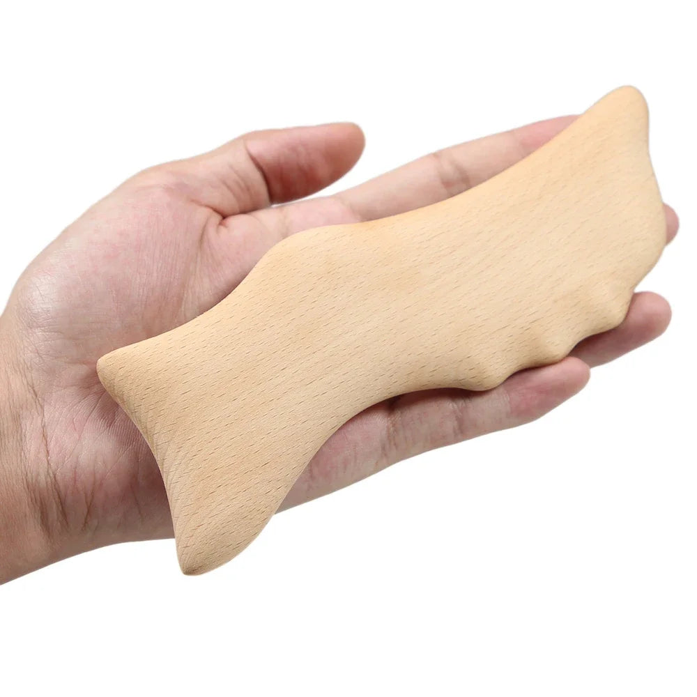 Wooden Dolphin Gua Sha Body Massage Tool – Beech Wood