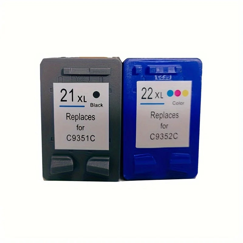 HP 21XL 22XL Compatible Ink Cartridges – Black & Tri-Color Ink Cartridge PRIMED 1set