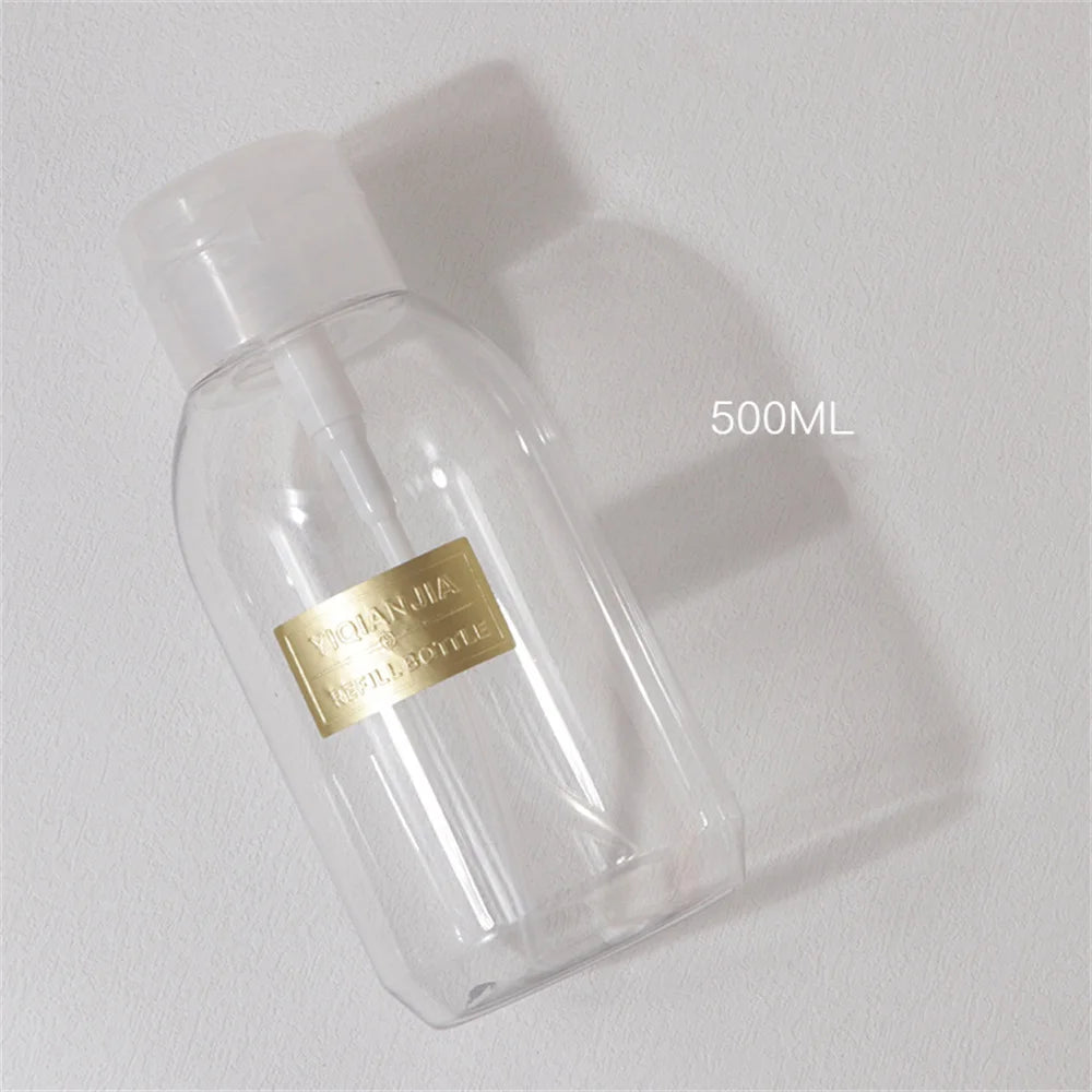 Clear Pump Dispenser Bottle for Nail Polish Remover 150–500ml