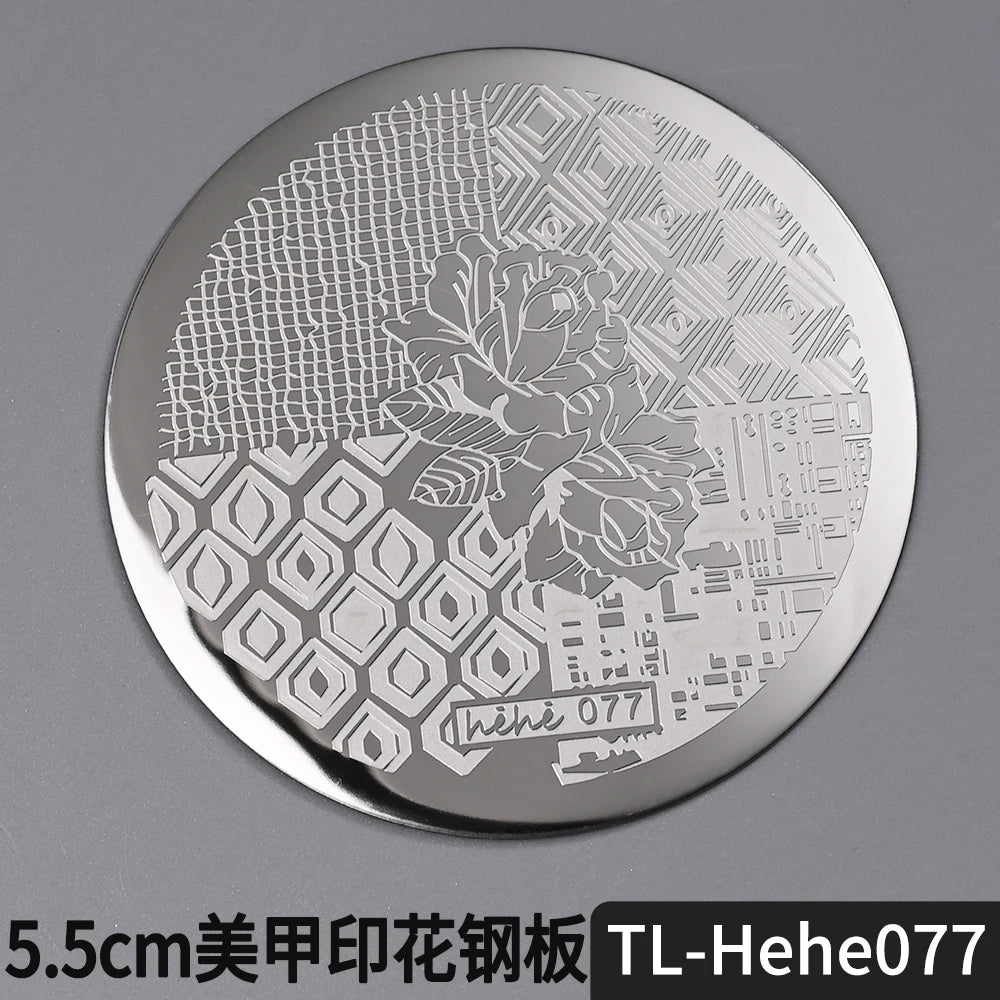 Nail Stamping Plate 5.5cm – Butterfly Flower Lace Stencil