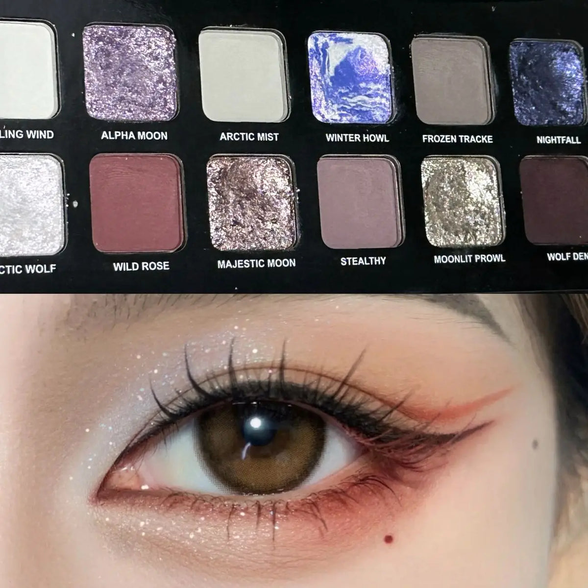 HERORANGE 12-Color Pearlescent Eyeshadow Palette – Shimmer & Matte Eyeshadow Palette PRIMED