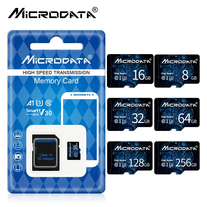 MicroDrive Micro SD Card Class 10 U3 V30 | 4GB–128GB TF Card Micro SD Card PRIMED